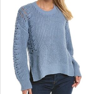Joie NWT MSRP $228 Drop Shoulder 100% Cotton Knit Crewneck Relaxed Sweater XL